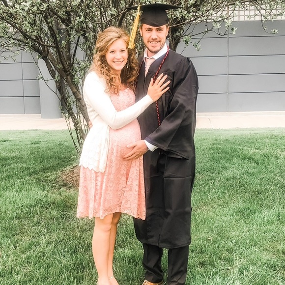 Pink Lace Maternity Dress - Picture 2 of 6